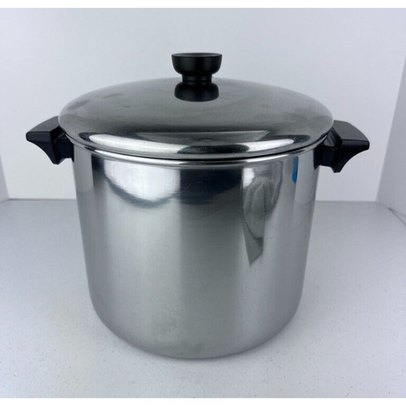 Revere Kitchen Vintage Revere Ware 8 Quart Stock Pot Pan With Lid